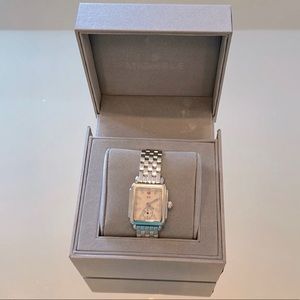 Michele Deco mid stainless diamond dial watch